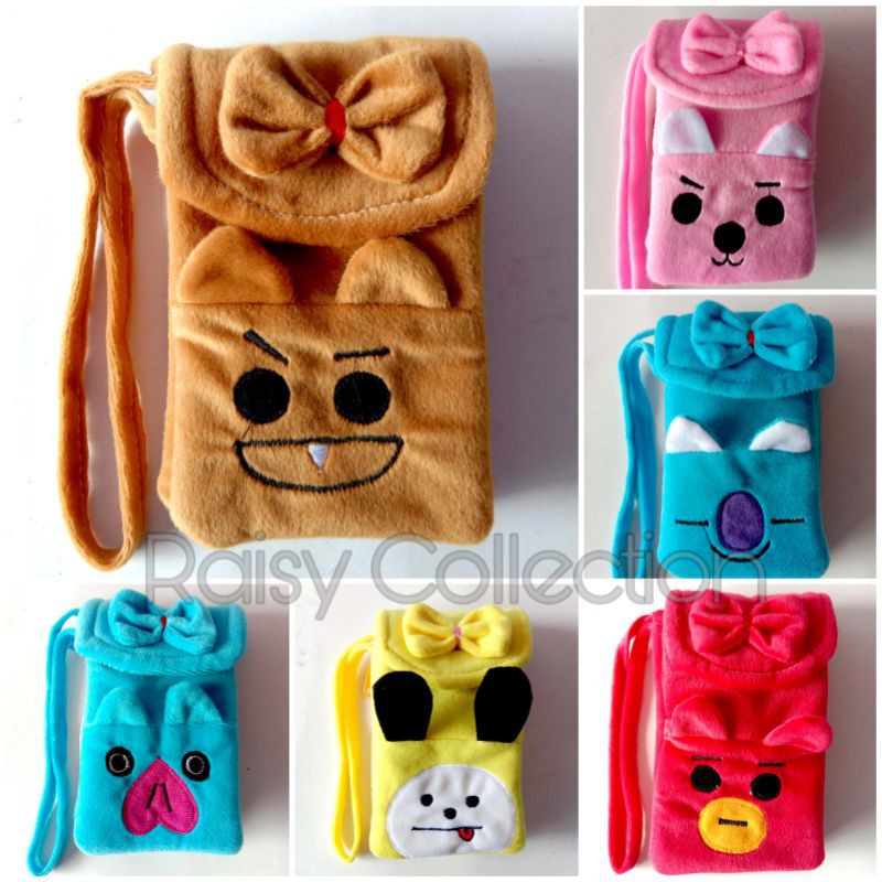 TAS DOMPET HP SELEMPANG BTS KPOP 3 RUANG PENYIMPANAN