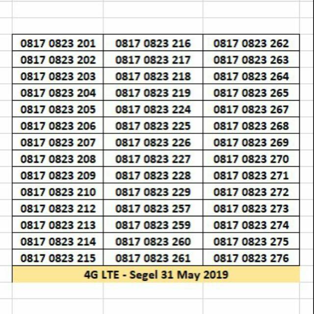 Kartu Perdana XL 11 DIGIT Angka Nomor Nomer Cantik Murah Nocan seri 0823 227 SEGEL 4G Super Bagus