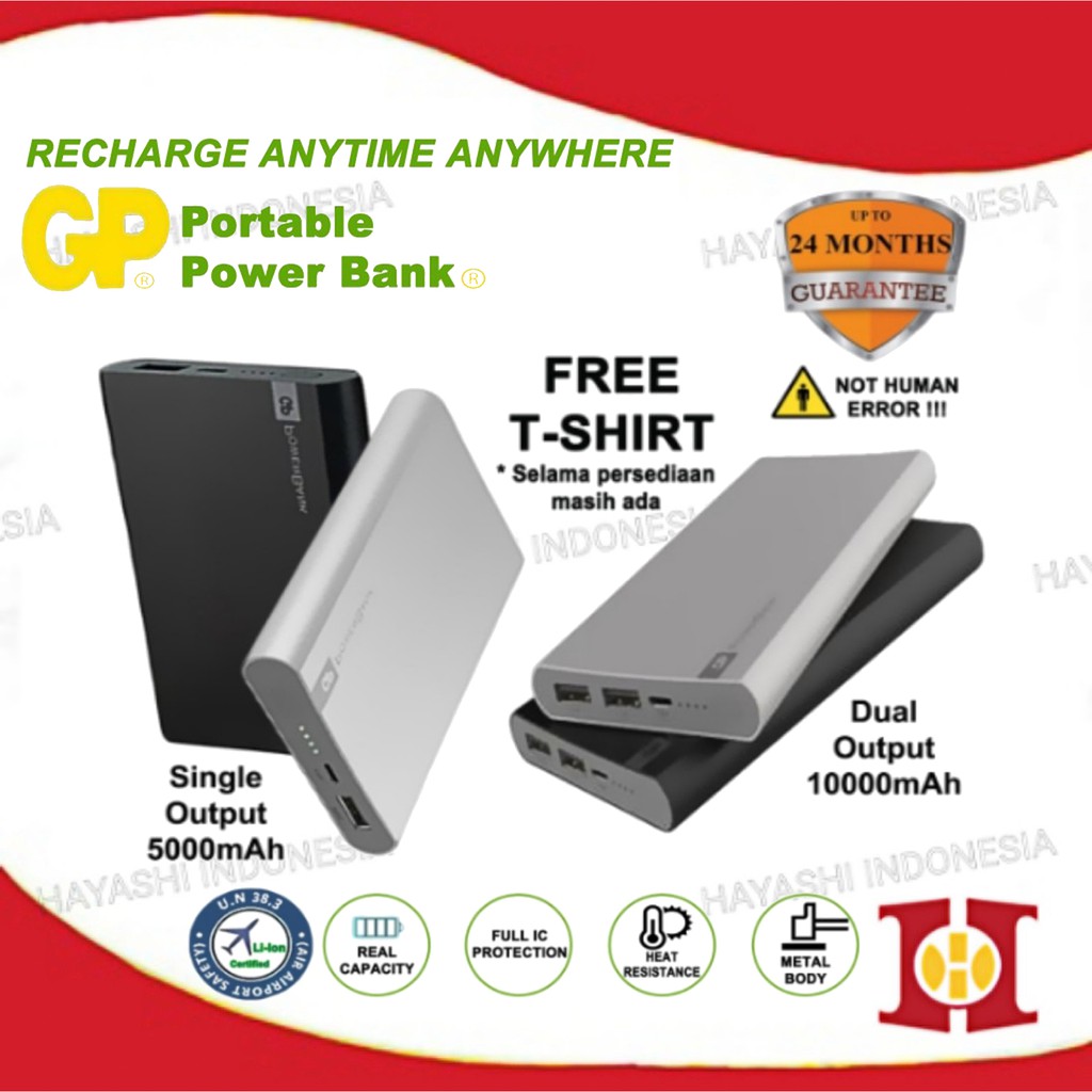 GP Powerbank 5000 10000 mAh Fast Charging Power Bank HP Tablet