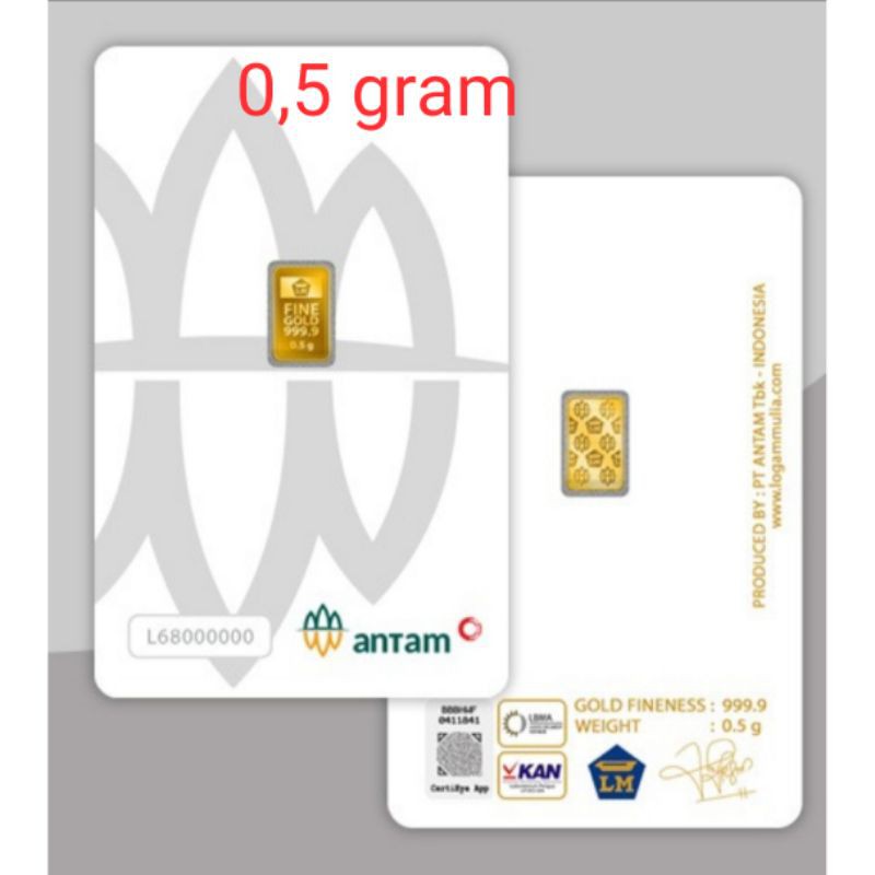 Emas antam 0,5 gram  Antam.