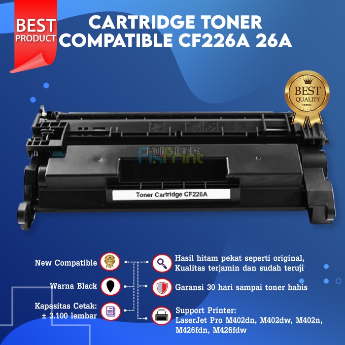 Cartridge Toner Compatible XP CF226A 26A Printer XP Laserjet Pro M402dn M402dw M402n M426fdn M426fd