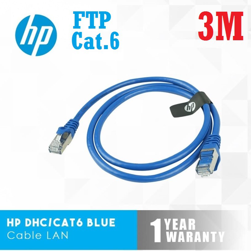 HP Cable LAN DHC-CAT6 FTP Blue RJ45 3 Meter Kabel Lan 3M