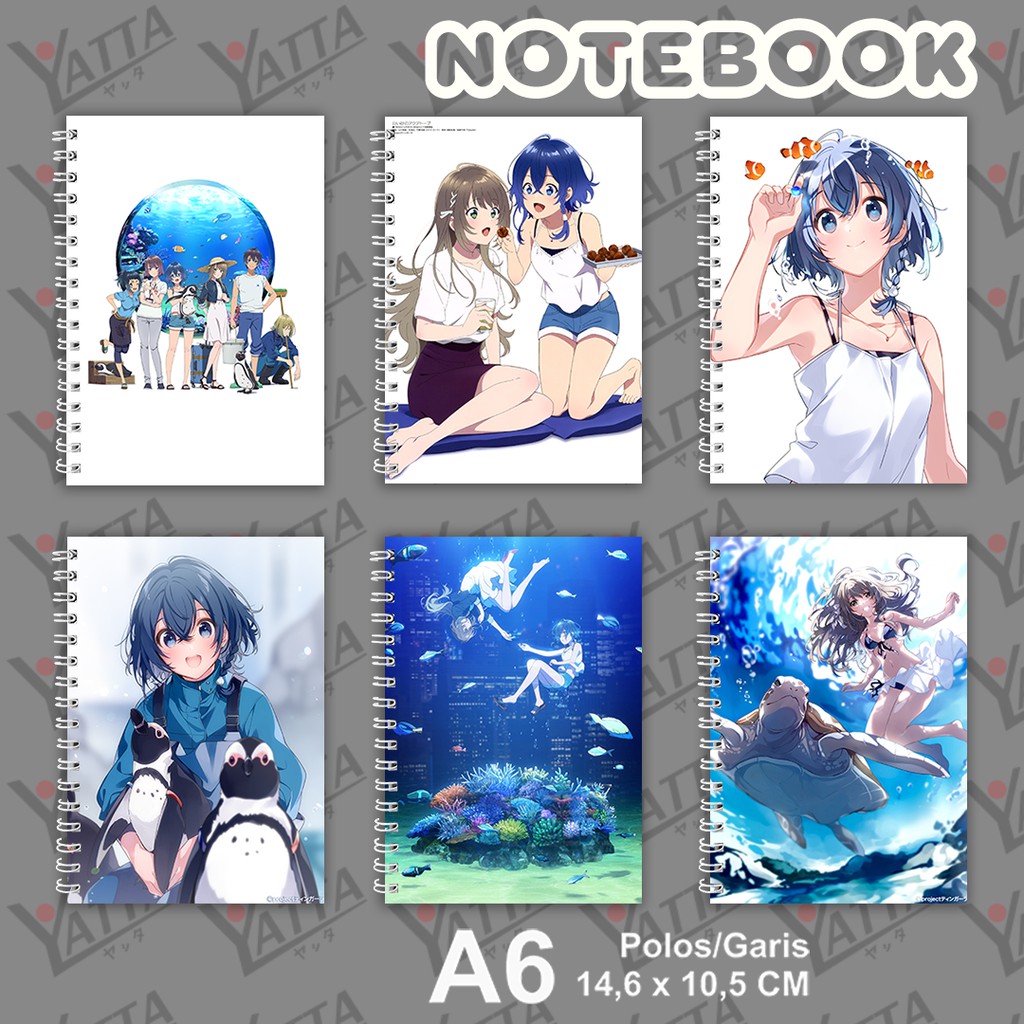 

Notebook Anime ukuran A6 10,5 cm x 14,8 cm Shiroi Suna no Aquatope