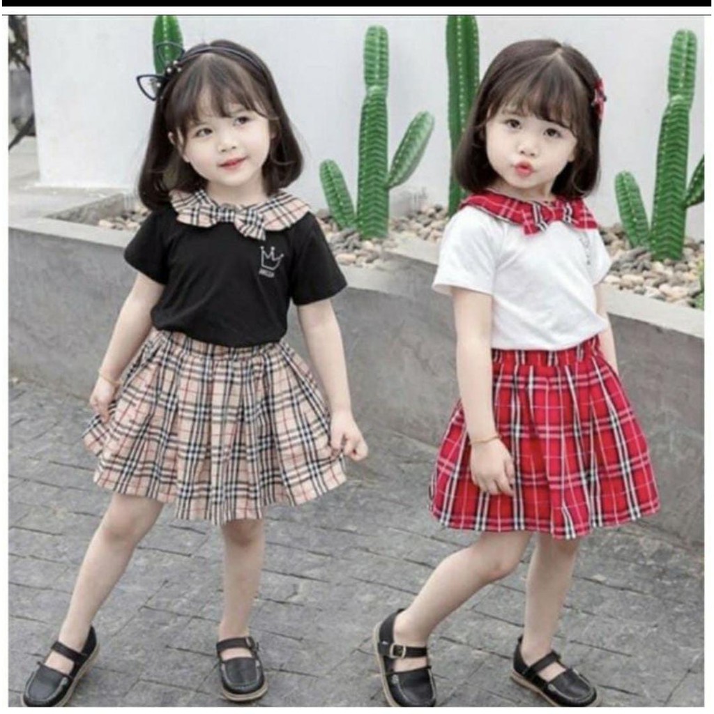 Setelan Mini Dress Anak 1-5 Tahun / Set Alea Kids 1-5 Tahun / Murah Grosir
