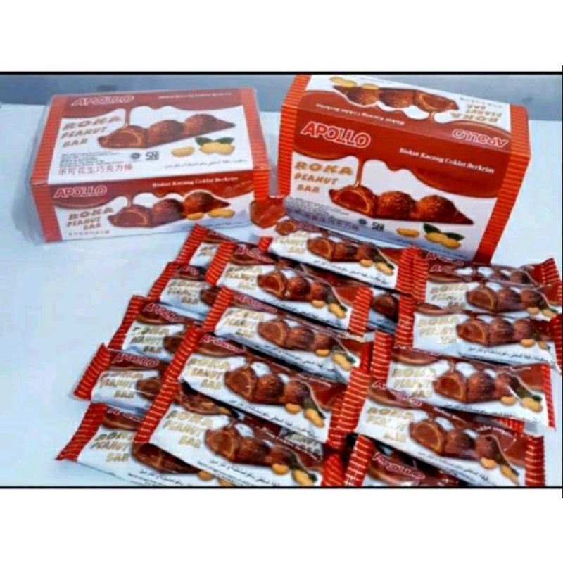 

Appolo Roka peanut choco bar isi 24 pcs