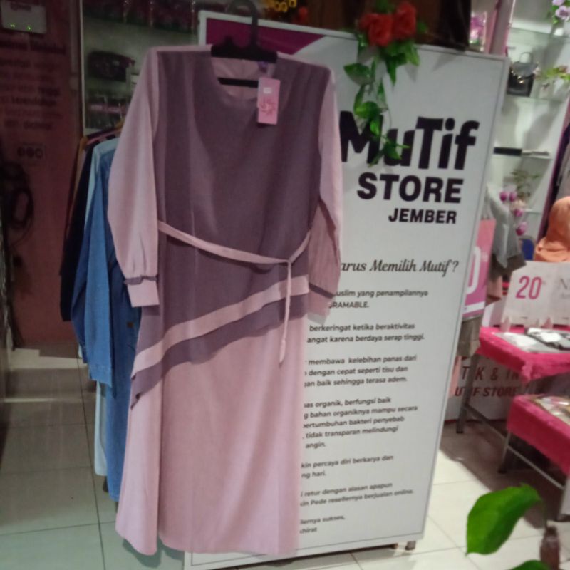 #Aurany Gamis Gsa 46 Soft Pink, gamis dewasa murah