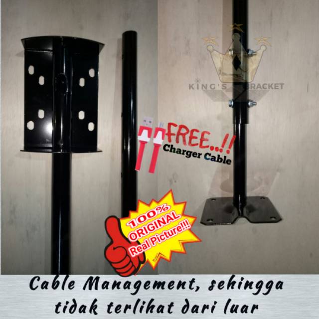 Bracket tv Bracket monitor Gantung / Ceilling size 32&quot; Sampai 50&quot; HIGH QUALITY material Tebal