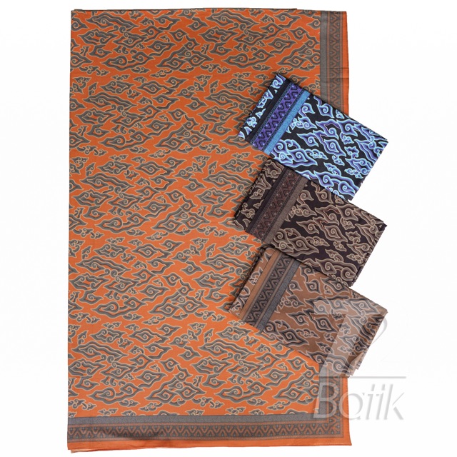 KAIN BATIK PREMIUM Bahan Katun Motif Mega Mendung Warna Hitam Item Black 724477 Cap 72 Jarik Jarit Samping Kebat Panjang Batik Katun Modern Premium Bahan Seragam Batik Pernikahan Kantor Keluarga Murah Kamen Jadi Batik Bali Lembaran