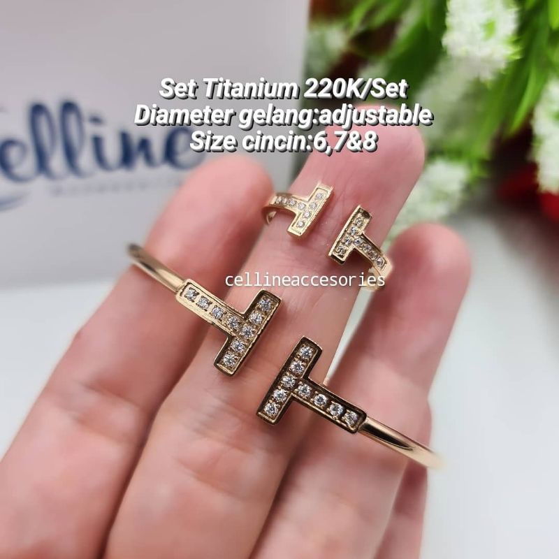 gelang titanium rosegold/gelang silver titanium/gelang titanium high quality