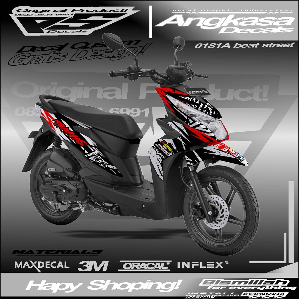 0181A DECALS STIKER FULLBODY CUSTOM MOTOR BEAT STREET 2019