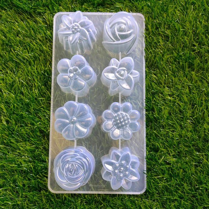 Cetakan Puding Plastik Aneka Bunga - Motif A(bunga)