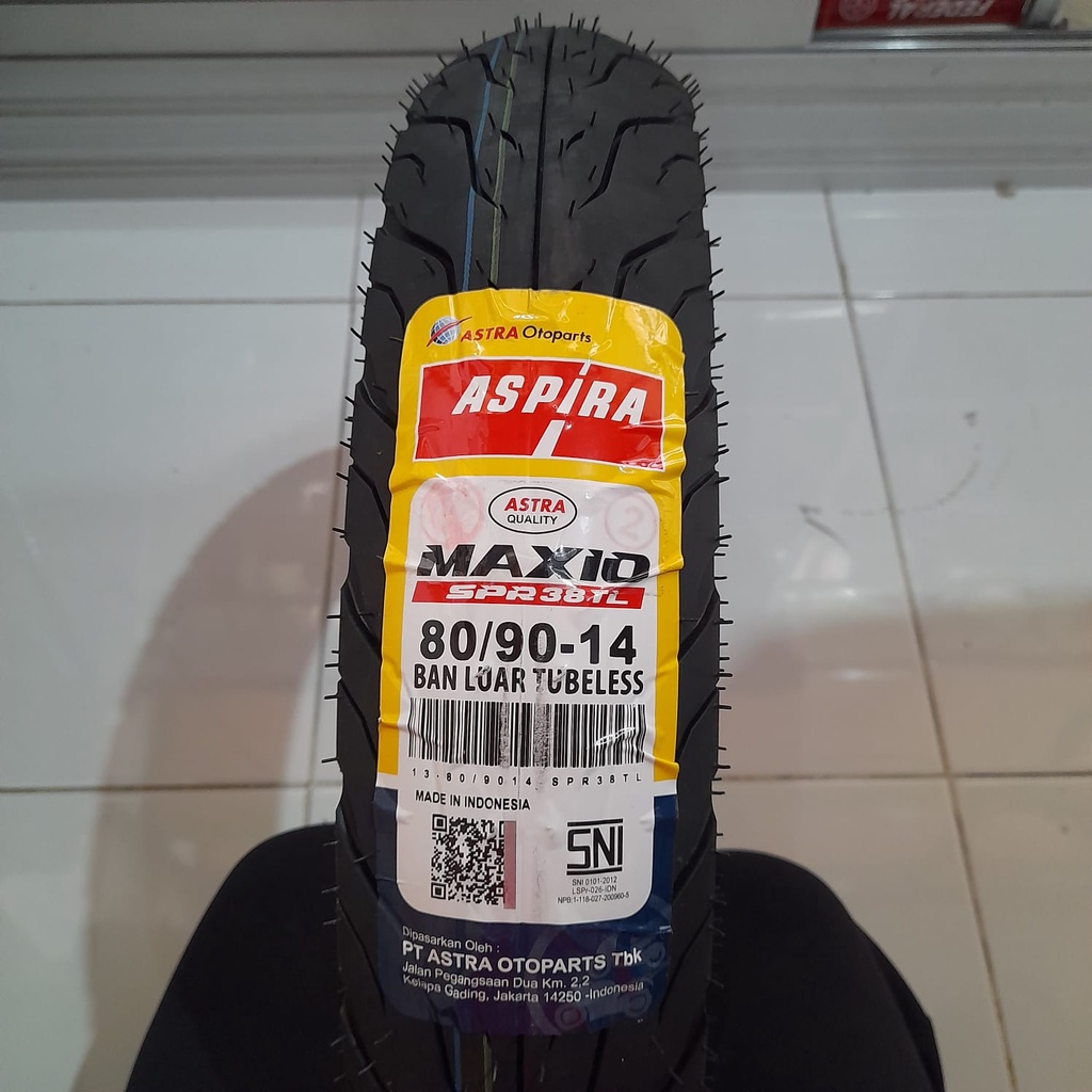 Ban Luar Depan Aspira 80 / 90 Ring 14 Beat Vario Scoopy Maxio SPR 38 TL TUBLES Type