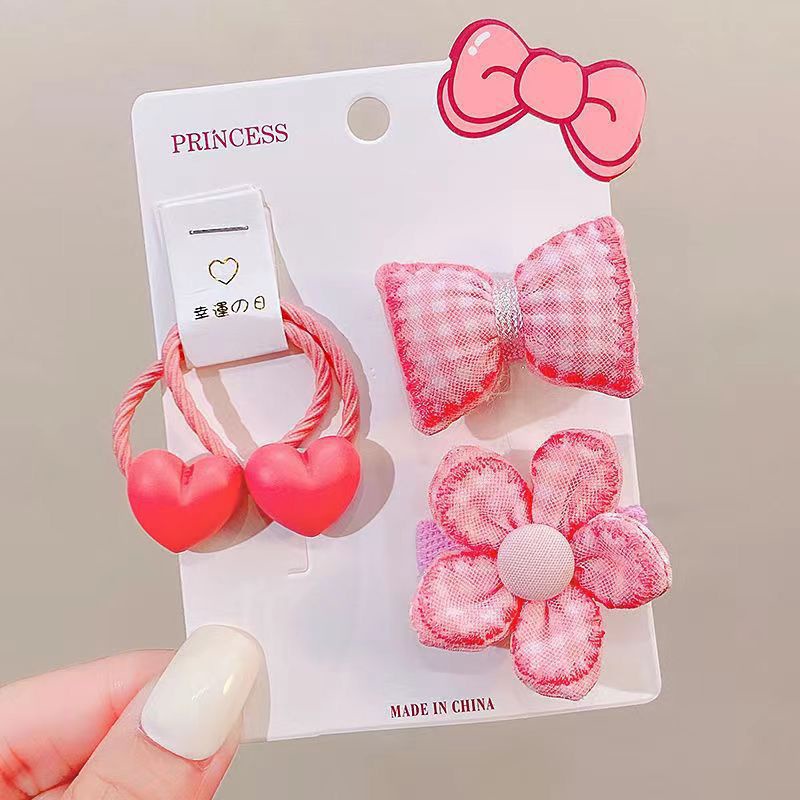 1 Set 4 Pcs Ikat Dan Jepit Rambut Anak Terbaru