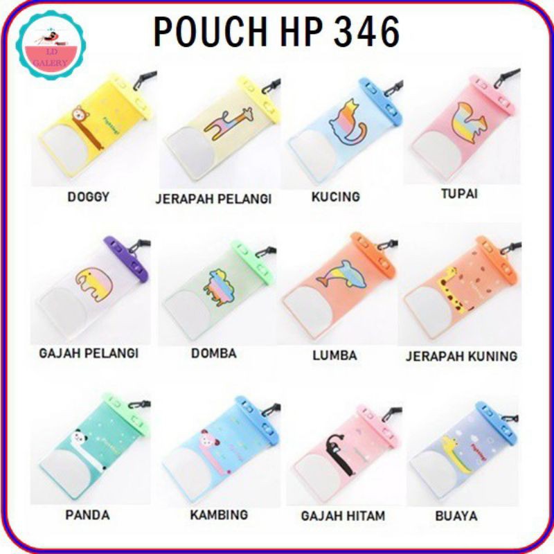 JY 346 Sarung HP Anti Air/Pouch HP Smartphone Waterproof Case Karakter