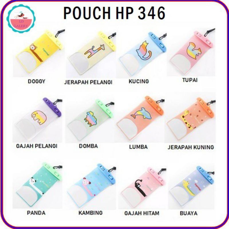 JY 346 Sarung HP Anti Air/Pouch HP Smartphone Waterproof Case Karakter