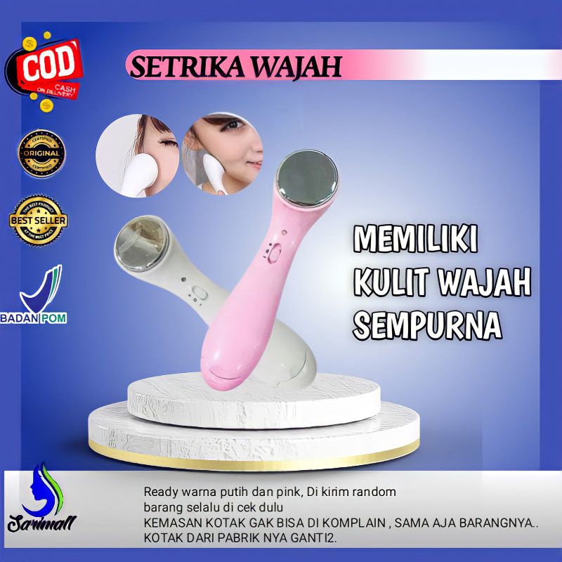 Alat Setrika Wajah Ion Elektrik Face Massager Setrika Ion Pemijat Pengencang Kulit Wajah Original