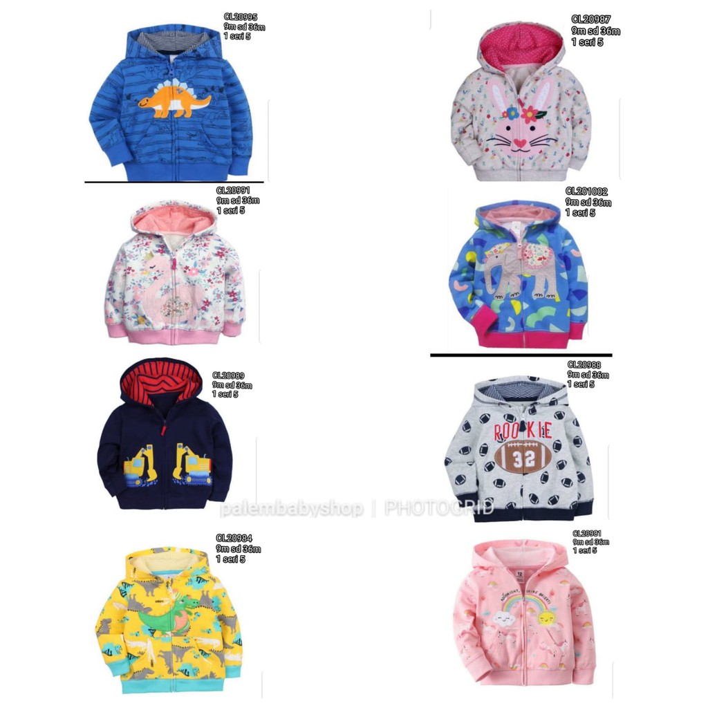 Jaket Mantel Bayi Anak 9M-3T Catell love motif terbaru