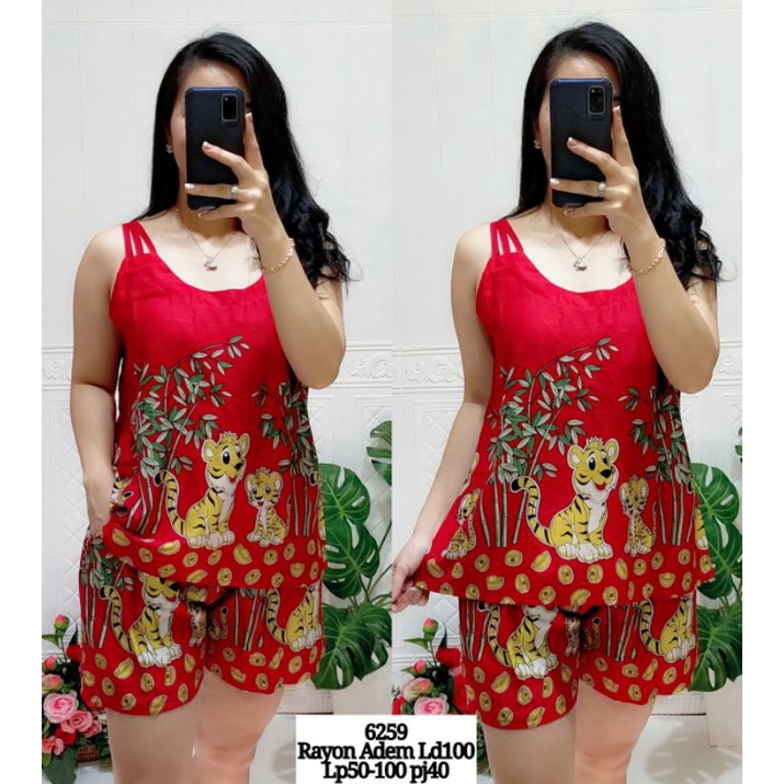 baju tidur Imlek macan fit L
