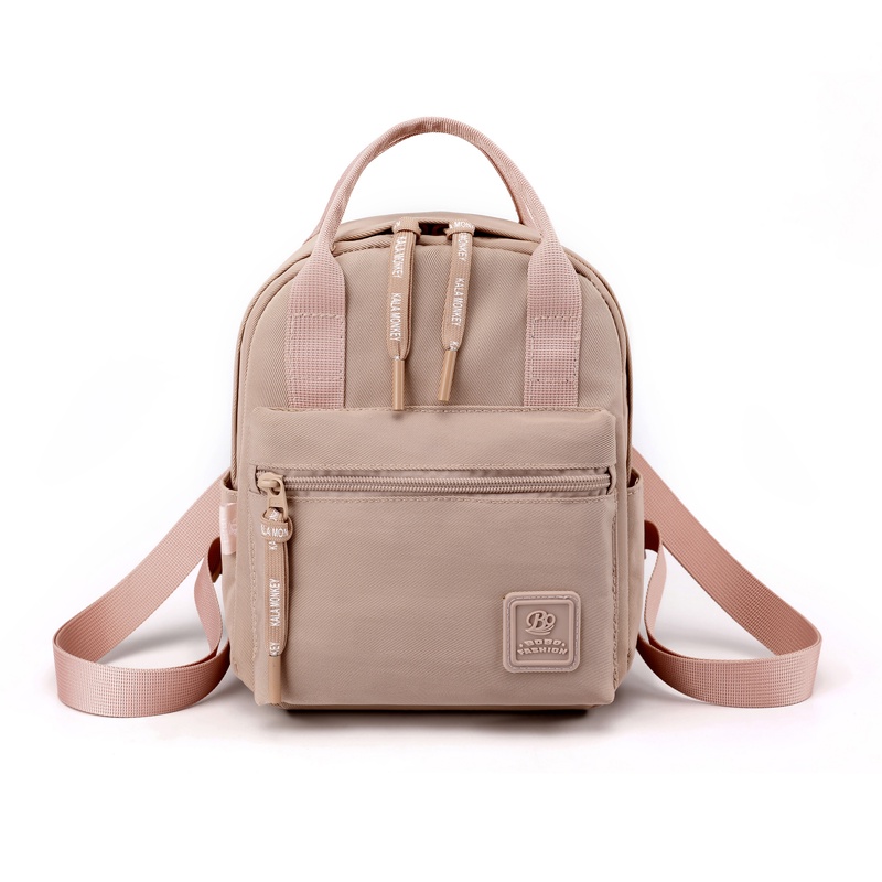 BOBO FASHION -Tas ransel wanita bobo 3072 tas ransel nilon waterproof-PEACH PINK