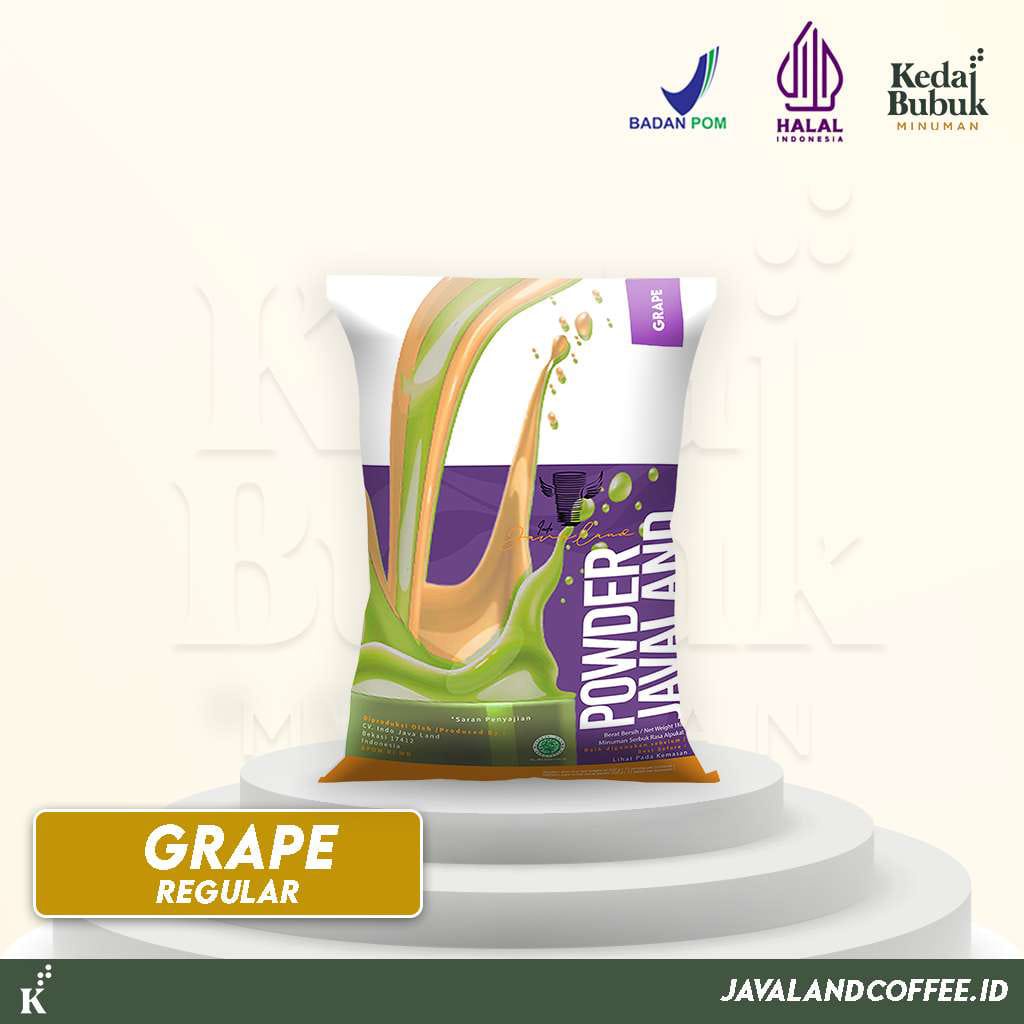 

BUBUK MINUMAN | REGULER | GRAPE - ORIGINAL JAVALAND 1KG