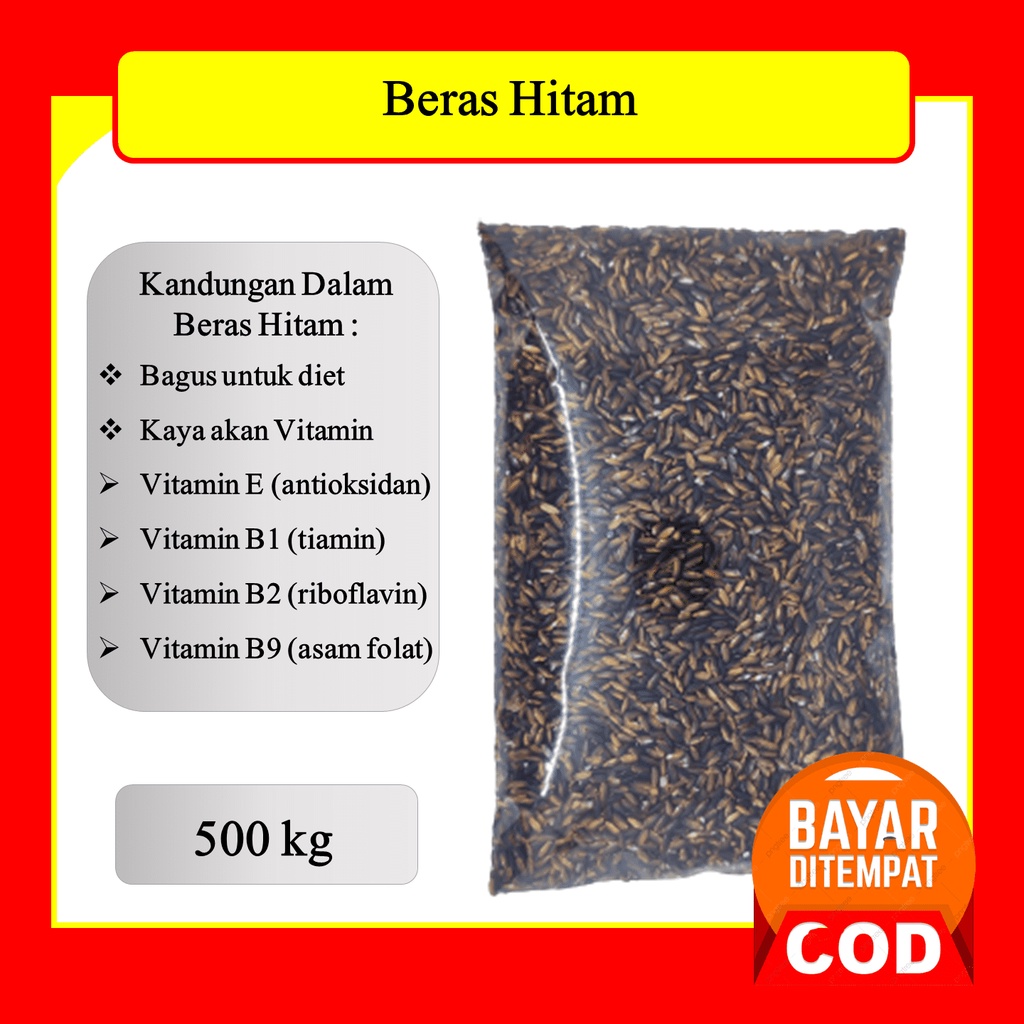 

Beras Hitam Organik Paket 500gr