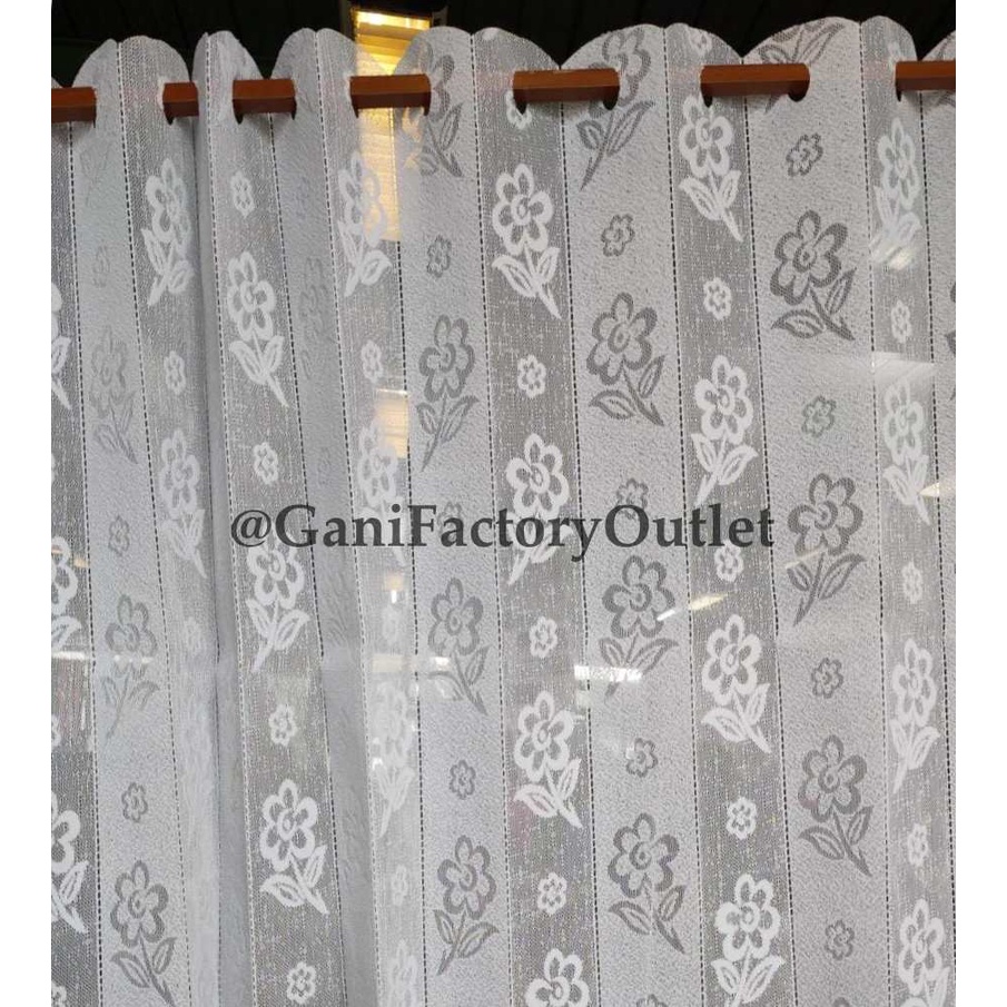 Vitrage Gorden Vertical Blind Tinggi 60 cm x Lebar 180 cm Motif Klasik Vintage jadul Kode 2526