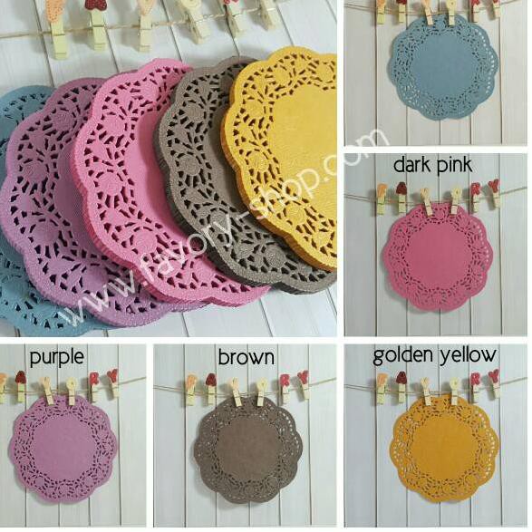 

Stok Banyak ISIO9 Paper Lace Doilies 5.5 inch Warna / Kertas Alas Renda 61 Bayar Di Tempat