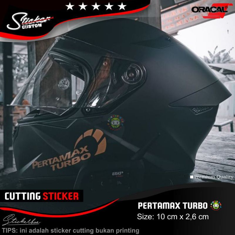 stiker pertamax turbo stiker helm cutting