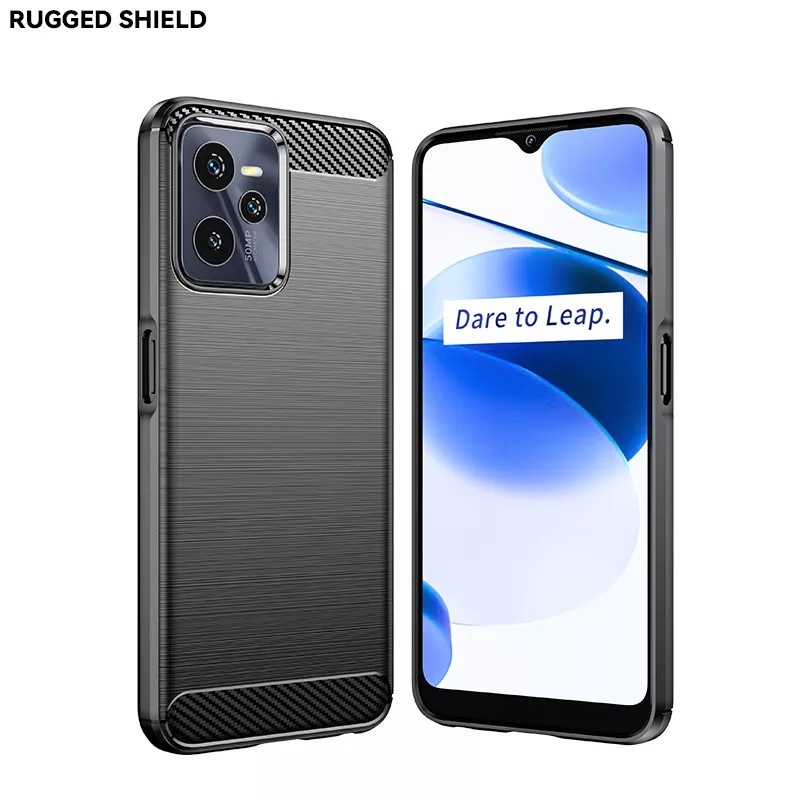 REALME C35 C30 C31 CASE IPAKY CARBON SOFTCASE SILIKON KARBON SOFT KARET CASING COVER PELINDUNG BELAKANG