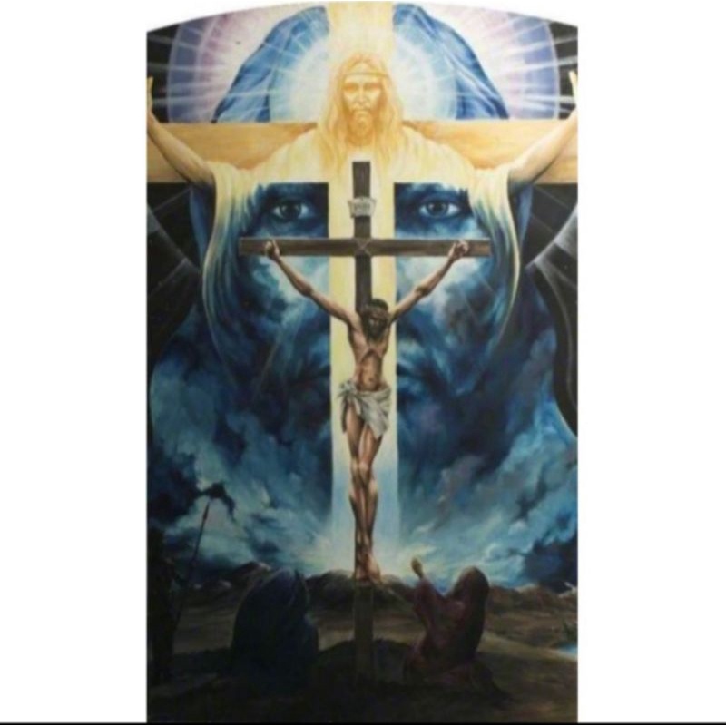 Hiasan dinding cetak murah gambar Yesus plus bingkai