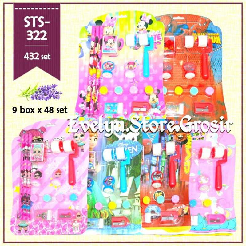 

Stationary study Set 322 Paket Alat Tulis Lengkap Dengan Stempel Fancy Karakter