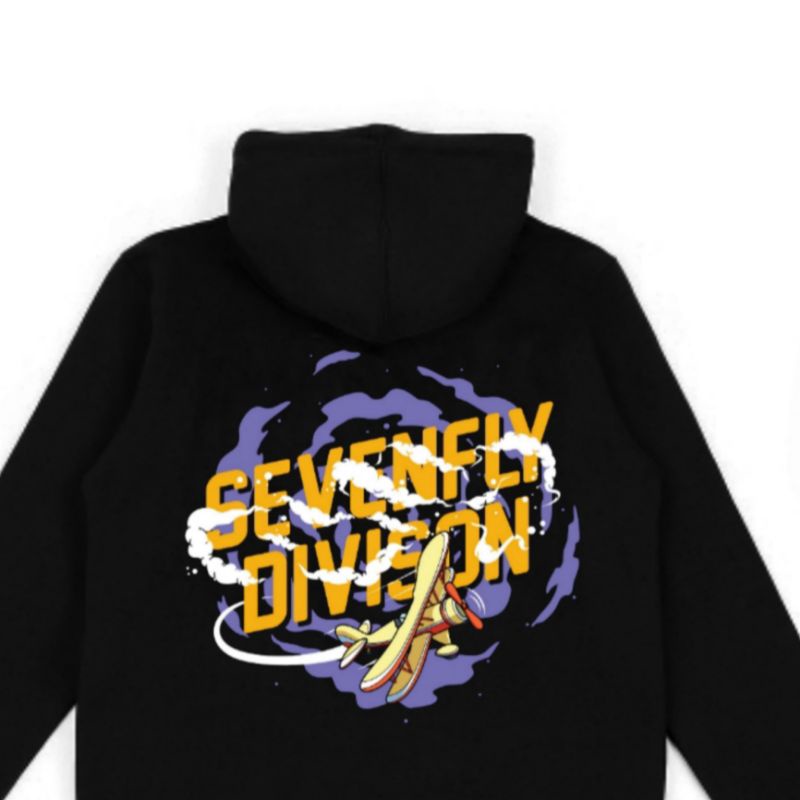 Hoodie Sevenfly spesial series artikel Division Black