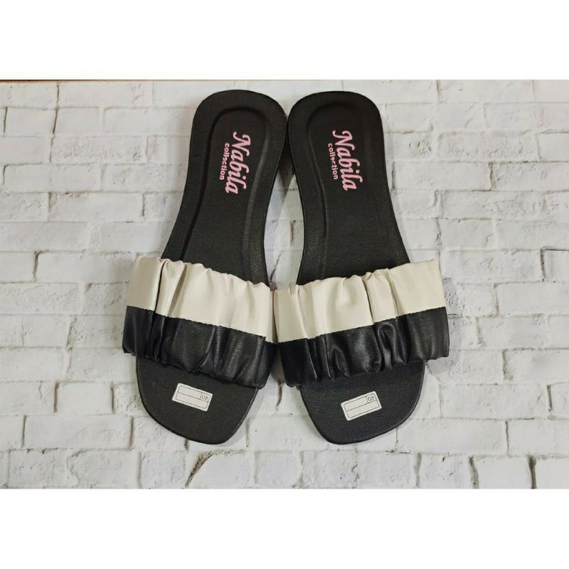 SANDAL NABILA KOKOP KERUT MOTIP Two Colours