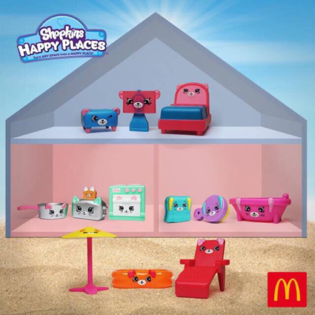 Mainan Happy Meal McD Toys Shopkins Happy Places baru new plastik segel sealed