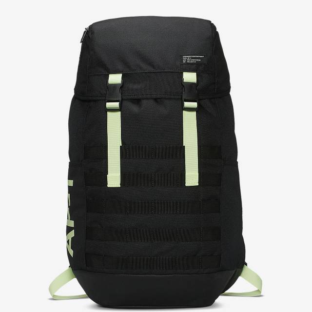 black and green nike backpack