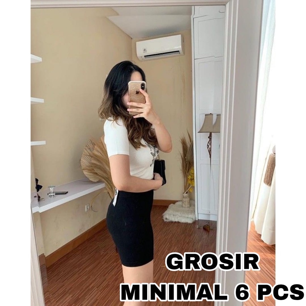 ( GROSIR MIN 6PCS ) LEGGING PENDEK HW /LEGGING HOTPANT HIGH WAIST / LEGGING PENDEK SIZE SLIM  / LEGGING SHORTPANTS POLOS WANITA / LEGGING DALEMAN IMPORT / LEGGING PENDEK 35 CM / LEGGING SHORTPANTS IMPORT TEBAL SUPER MELAR