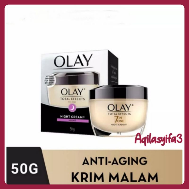 Olay Total Effect Night Cream 50g kemasan baru