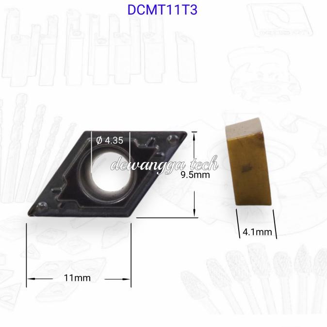 

DCMT1103 insert Cermet DCMT 11 03 untuk finishing DCMT11 pahat bubut dewang44 Ayo Order