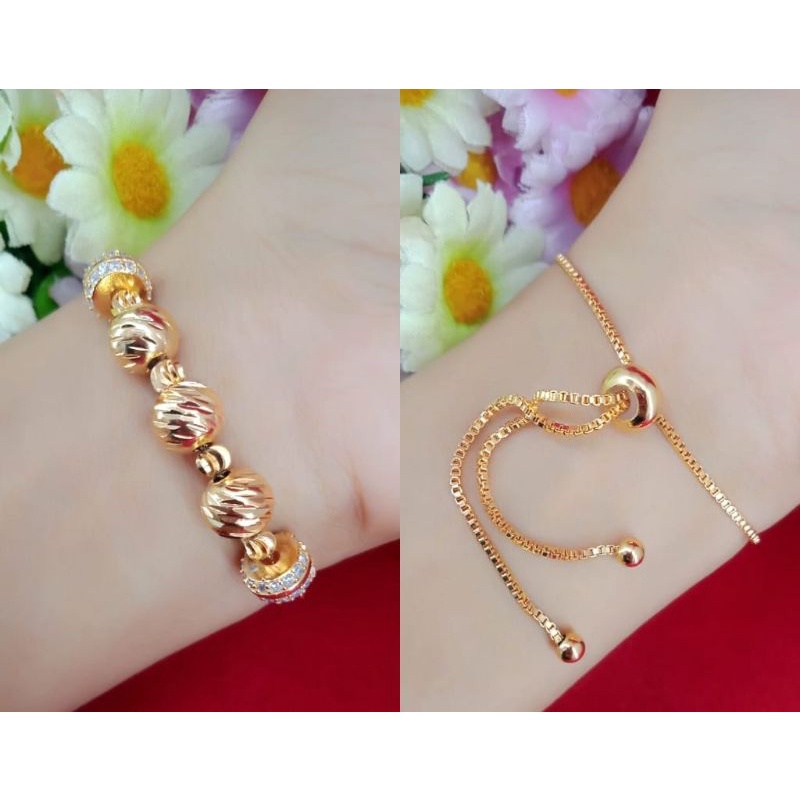 gelang serut emas muda kadar 35%