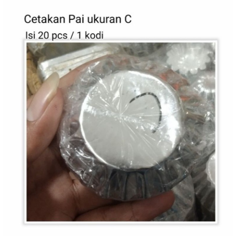 Cetakan Pai susu Diameter C isi 20 pcs 1 kodi