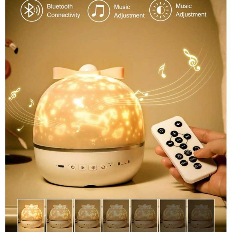 Lampu &amp; Speaker Bluetooth Kawaii Projector