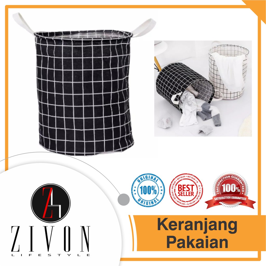 Laundry Bag Kain Tempat Simpan Baju Kotor  Keranjang 