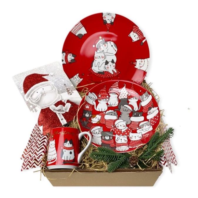 

Christmas Hampers / Parcel Kado Natal Hadiah Natal Piring Set Kucing