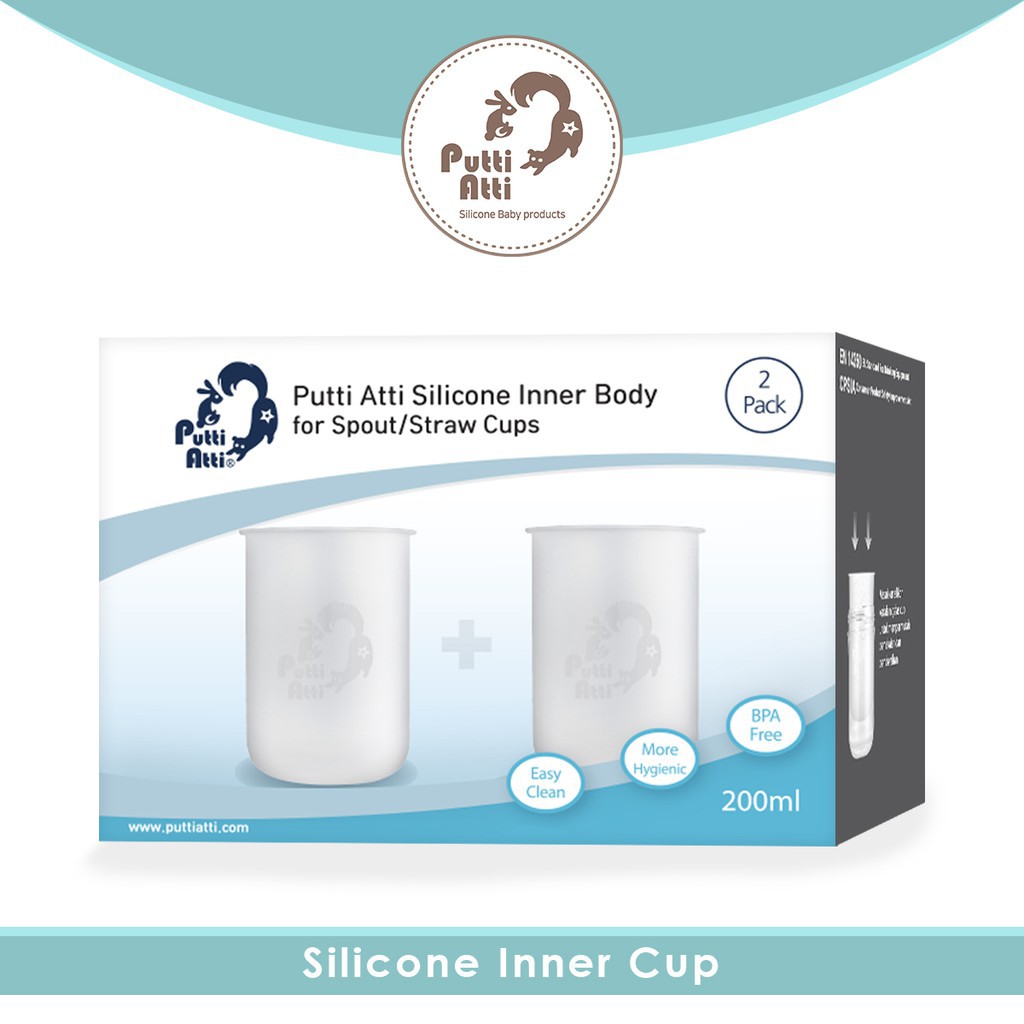 PUTTI ATTI SILICONE INNER BODY FOR SPOUT / STRAW CUPS 2PACK