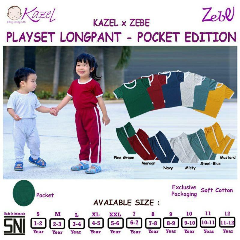 ZEBE PLAYSET LONGPANTS POCKET UNISEX EDITION 6-11THN