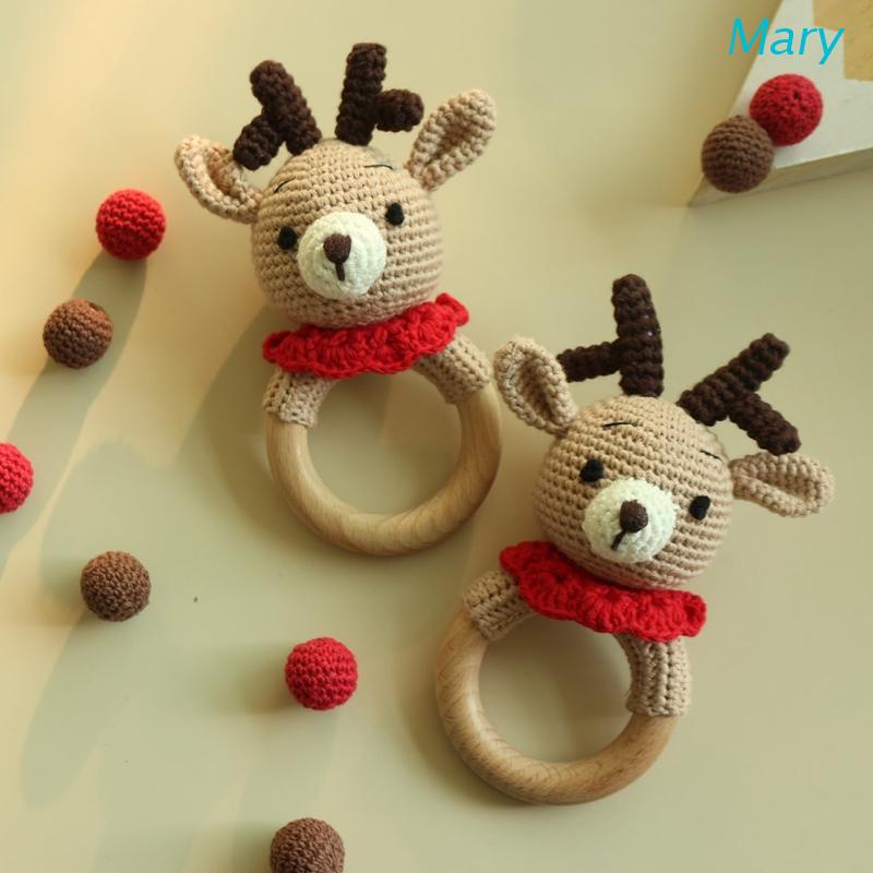 Mary Mainan Teether Bayi DIY Bahan Kayu Beech