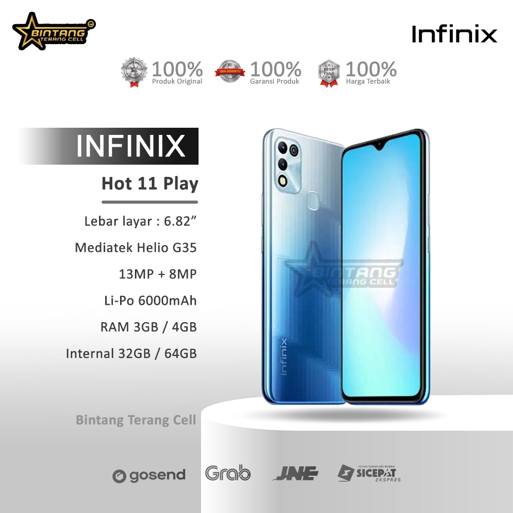 Jual INFINIX HOT 11 PLAY 4/64GB GARANSI RESMI INFINIX Indonesia|Shopee ...