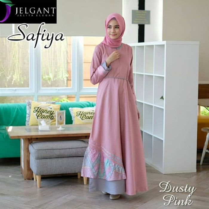 GAMIS SYARI ANNAJAH CAPUCCINO 900GR 110 140 ALLSIZE GAMIS SYARI BUSUI CADAR CREPE HQ POLOS MURAH I.