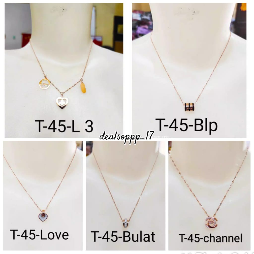 dealshop KALUNG WANITA FASHION T-45 TITANIUM ANTI KARAT