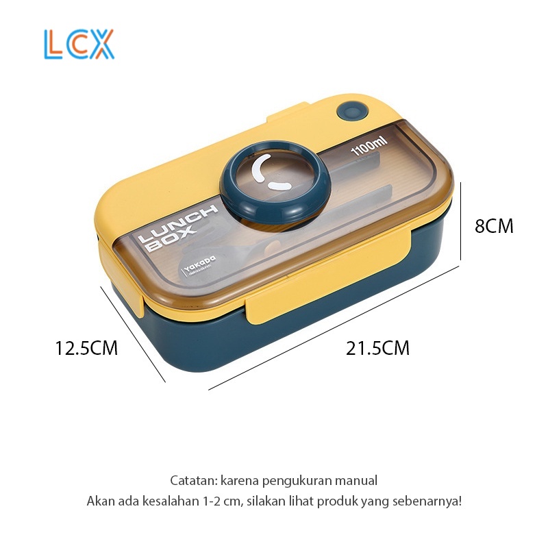 LCX Lunch Box / Anti Bocor Kotak Makan Set BPA FREE / ​Free Sendok Tempat Makan